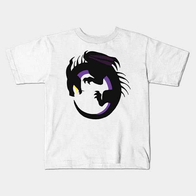 Maleficent Dragon Logo Kids T-Shirt by panther-star